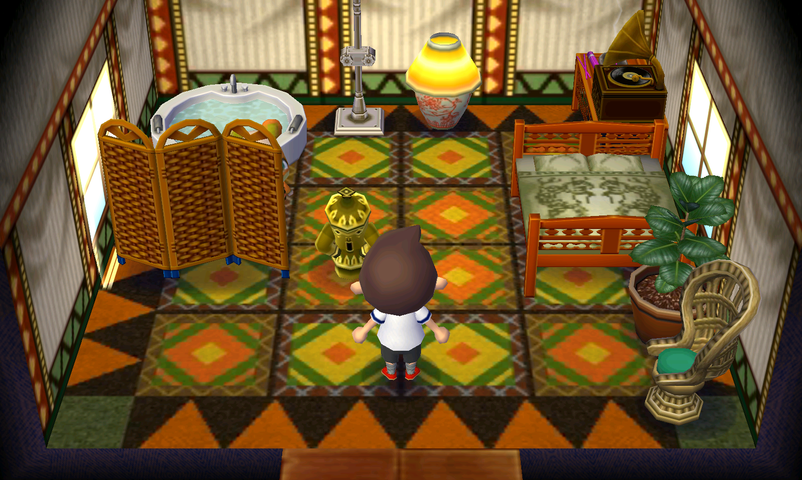 Interior of Soleil's house in Animal Crossing: New Leaf
