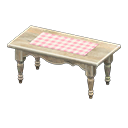 Ranch Tea Table (Vintage - Pink Gingham) NH Icon.png