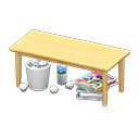 Sloppy Table (Light Wood - Comics) NH Icon.png