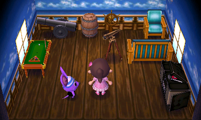 Interior of Rod's house in Animal Crossing: New Leaf