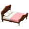 Elegant Bed (Brown - Pink Roses) NH Icon.png