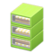 Plastic Clothing Organizer (Green - Thick-Striped Shirts) NH Icon.png