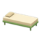 Simple Bed (Green - White) NH Icon.png