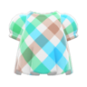 Plaid Puffed-Sleeve Shirt (Sweet Plaid) NH Icon.png