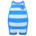 Horizontal-Striped Wet Suit's Blue variant
