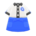 Fast-food uniform's Blue variant