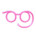 Drinking-straw glasses's Pink variant