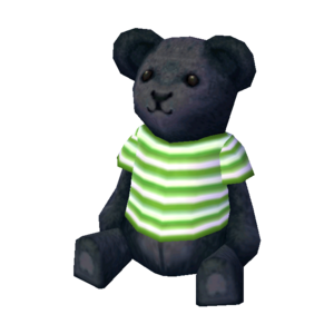 Giant Teddy Bear (Black - Green-Stripe Shirt) NL Model.png