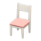 Simple Chair (White - Pink) NH Icon.png