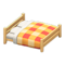 Wooden Double Bed (Light Wood - Orange) NH Icon.png