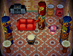 Cheri's house interior in Animal Crossing