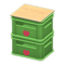 Stacked Bottle Crates (Green - Apple) NH Icon.png