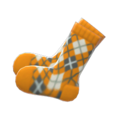 Argyle Crew Socks (Orange) NH Icon.png