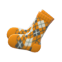 Argyle Crew Socks (Orange) NH Icon.png