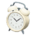 Old-fashioned alarm clock's White variant