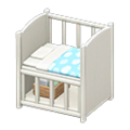 Baby Bed (White - Blue) NH Icon.png