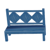 Blue bench