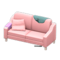 Sloppy Sofa (Pink - Dark Green) NH Icon.png