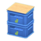 Stacked Bottle Crates (Blue - Pear) NH Icon.png