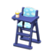 High Chair (Blue - Blue) NH Icon.png