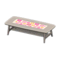 Nordic Low Table (Gray - Flowers) NH Icon.png