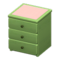 Simple Small Dresser (Green - Pink) NH Icon.png