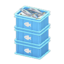 stacked fish containers