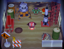 Sandy's house interior in Animal Crossing