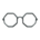 Octagonal glasses's Black variant