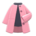 Collarless coat's Pink variant