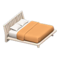 Artful Bed (White - Orange) NH Icon.png