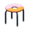 Donut Stool (Black - Donut) NH Icon.png