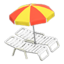 Beach Chairs with Parasol