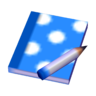 blue polka pad
