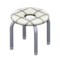 Donut Stool (Silver - Checkered White) NH Icon.png