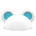 Flashy round-ear animal hat's White variant