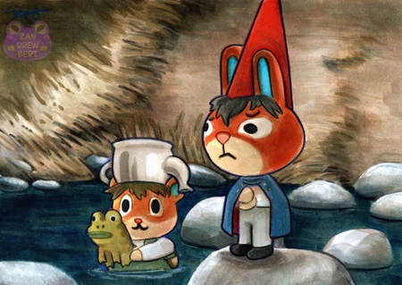Hamlet and Claude in Over the Garden Wall by Zandrewbert