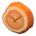 Log Wall-Mounted Clock's Orange Wood variant