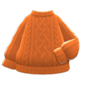 Aran-Knit Sweater (Orange) NH Icon.png