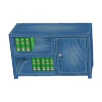 Blue bookcase
