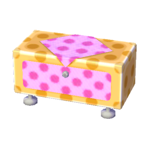 Polka-Dot Dresser (Caramel Beige - Peach Pink) NL Model.png