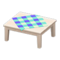 Wooden Table (White Wood - Blue) NH Icon.png