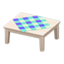 Wooden Table (White Wood - Blue)