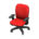 Modern office chair's Red variant