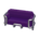 Sleek sofa's Purple variant
