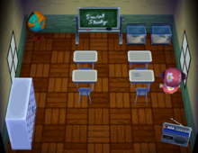 Doc's house interior in Animal Crossing