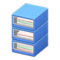 Plastic Clothing Organizer (Blue - Pastel-Colored Shirts) NH Icon.png