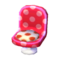 Polka-Dot Chair (Peach Pink - Red and White) NL Model.png