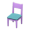 Simple Chair (Purple - Light Blue) NH Icon.png