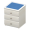 Simple Small Dresser (White - Blue) NH Icon.png
